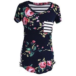 Floral striped shirt